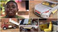 15-year-old boy builds toy Lamborghini 2021 car with mobile seats, reveals where he got materials from in video
