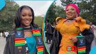 Jackie Appiah's manager Samira Yakubu rocks tight kente gown as she bags a Master's degree from Legon