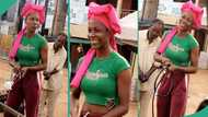 Hot-looking Nigerian lady goes to her father's vulcaniser workshop, helps him with work