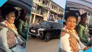 Fans gush over Nana Agradaa's beauty as she and her hubby flaunt their luxury Lexus LX