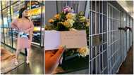US Prisoner Writes Girlfriend Love Note; Lady Shares Photo of Flowers He Sent