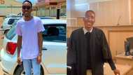 Upwards and forwards: Smart young lawyer celebrates his 1st court appearance