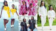 Nana Akua Addo's 1st daughter models alongside her sister in matching outfits; photos drop jaws