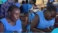 55-year-old Ghanaian woman takes advantage of free SHS, starts Form 1, teacher celebrates her