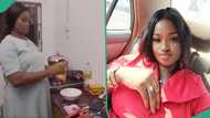 Mummy Zee cooks for husband despite being pregnant, shares video online as many react