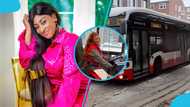 Kumawood star Ellen Kyei White’s sister spotted working as a bus driver in Germany.