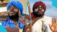 King Atehene causes a stir online as fans gush over his adorable first daughter