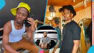 Kwesi Arthur flaunts sparkling white Range Rover Evoque, photos excite fans