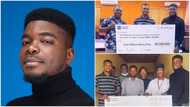 After over 5yrs of graduation, young graduate returns to his old school, donates Ghc15k