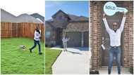 It wasn't as painful as i thought; man strikes screaming pose as he marks buying a house and job promotion