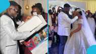 Ghanaian man ties the knot with SHS girlfriend, gets showered with gifts including PlayStation from her