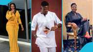 Kwaku Manu screams for joy as Portia Asare walks by, admires her beauty