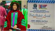 Brilliant lady bags PhD at age 27, emerges best student, many celebrate her as she shares cute photo