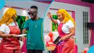 Nana Ama McBrown looks sporty in a stylish white top and red leather dungaree
