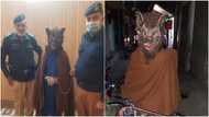 Police arrest man dressed as werewolf to scare people on new year's eve, here is what they did to him, many react (photos)