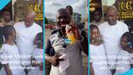 Lovely moment as President Mahama converses with Appiah Stadium's daughters. video melts hearts