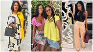 Photos, videos drop as Efia Odo and mom party hard in Ghana while on vacation
