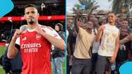 Video: Arsenal star visits his roots in Cameroon for vacation after World Cup duty