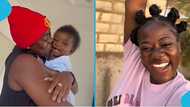 Asantewaa: Ghanaian TikToker shows the face of her son for the first time, peeps drool