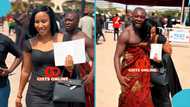 Otumfuo's daughter attends Konadu Agyemang's funeral, and her reaction as she meets a friend trends