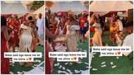 "She don see shege": Pretty bride causes stir at wedding as she dances crazily in video, ignores groom