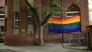A mosque in Berlin on Friday became the first in Germany to fly a rainbow flag in support of the LGBT community, ahead of two major gay pride events in the city this month.