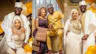 Lovely photos emerge as former Black Stars goalkeeper Fatawu Dauda marries beautiful fiancee