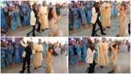 Pregnant Asian bride stuns her husband and guests with legwork dance moves