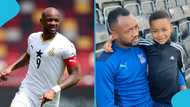 Jordan Ayew’s son makes an appearance at La Bawaleshie Park with his 'grandfather': Video