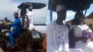 Couple in Central Region cruise in Aboboyaa on wedding day; bride is overjoyed in video