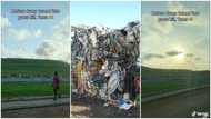 Kpone landfill site gets transformed into a grass hill, netizens gush over the beautiful transformation