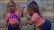 Tech generation: Little girl proves her dance skills as she boldly whines her waist like a pro in video