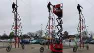 Man rides tallest bicycle in the world that looks like a storey building, enters Guinness Records