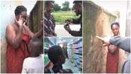 Woman in tears as she gets glasses, foodstuff from men her young son works for; video emerges