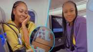 Yvonne Nelson shares time of luxurious trip on plane, video sparks sweet remarks