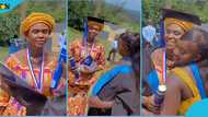 UEW: Ghanaian lady celebrates her mother, robes her in graduation gown, video evokes joy