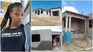 After over 1 year abroad, lady working as teacher sends money home, builds house for her mum