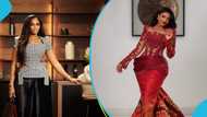 Serwaa Amihere's gorgeous sister looks breathtaking in a stylish kente gown adorned with crystals