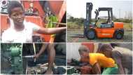 Meet 17-year-old SS2 student who repairs heavy machinery forklift for a living