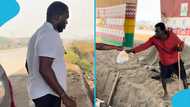 Kind Ghanaian man hits the streets to distribute food to squatters, video warms hearts