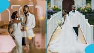 Ghanaian lady marries Cameroonian man in a plush wedding ceremony, video surfaces online