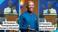 Former IGP Dampare speaks at a Thanksgiving service after his dismissal in a video
