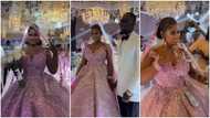 Wedding Dresses: Ghanaian brides makes headlines with pink floor-sweeping gown