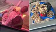 Kind GH man relieves woman backing a baby of her hustle, buys all her ginger at once; photos melt hearts