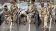 American female soldier on low cut & friend dance to Davido's Stand Strong song, their video stirs reactions