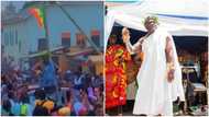Royal steps: Elmina Chief does 'Buga' dance & thrills crowd in hilarious video; social media reacts