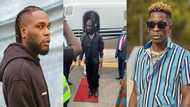 Burna Boy Arrives in Ghana After Threatening to 'Discipline' Shatta Wale; Photo Drops