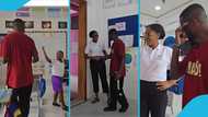 Kwaku Manu visits Yvonne Nelson at school, mesmerised by the beautiful facelift