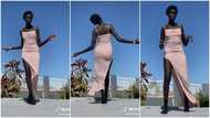 Very tall lady with smooth black skill dances in viral video, height wows many people