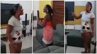 Angry wife tricks husband’s side chic to come to their house; beats her with a belt (Video)
